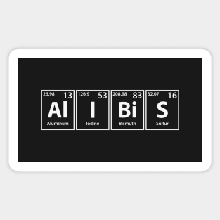 Alibis (Al-I-Bi-S) Periodic Elements Spelling Sticker